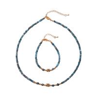 Acier titane Collier et bracelet, avec Pierre naturelle, Plaqué d'or, Style bohème & styles différents pour le choix & pour femme, Vendu par PC