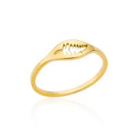 Anillo de dedo de acero inoxidable, acero inoxidable 304, 18K chapado en oro, Joyería & unisexo & diferentes estilos para la opción, dorado, 17mm, Vendido por UD