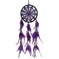 Moda Dreamcatcher, Pióro, ze Flokowanie tkaniny & Plastik ABS, łapacz snów, do domu i biura & biżuteria moda, fioletowy, 55-60cm, sprzedane przez PC