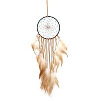 Mode Dreamcatcher, plume, avec Velveteen & turquoise naturelle, Attrapeur de rêves, pour la maison et le bureau & bijoux de mode & Style bohème, couleurs mélangées, 60-65cm, Vendu par PC