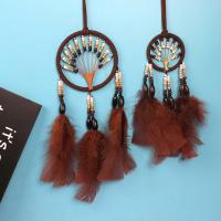 Mode Dreamcatcher, plume, avec Velveteen & Des billes de verre & Fibre de polyester & bois, Attrapeur de rêves, pour la maison et le bureau & bijoux de mode & normes différentes pour le choix, plus de couleurs à choisir, Vendu par PC