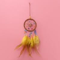 Mode Dreamcatcher, Veer, met Nylon Polypropyleen & Plastic & Ijzer, Dromenvanger, voor thuis en op kantoor & mode sieraden, meer kleuren voor de keuze, 300mm, Verkocht door PC