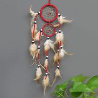 Mode Dreamcatcher, Veer, met Corduroy Cord & ABS Plastic, Dromenvanger, voor thuis en op kantoor & mode sieraden, meer kleuren voor de keuze, 50-60cm, Verkocht door PC