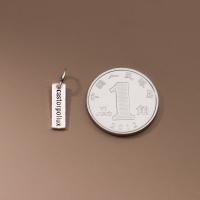 925純銀ペンダント, 92.5％純度シルバー, DIY, 無色, 12.50x4mm, 売り手 パソコン