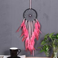 Fashion Dreamcatcher, Feder, mit Baumwollsamt & Natürliche Türkis, Traumfänger, für Zuhause und Büro & Modeschmuck & Bohemian-Stil, gemischte Farben, 60-65cm, verkauft von PC