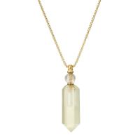 Collier de quartz, perles de citrine, avec Acier titane, Conique, bijoux de mode & pour femme, Jaune, Longueur Environ 38 cm, Vendu par PC