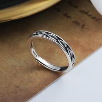 925 Sterling Silver Finger Rings Antique finish fashion jewelry & for woman nickel lead & cadmium free 3mm Sold By PC