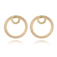 Zinklegering oorknoppen, Zinc Alloy, plated, mode sieraden & voor vrouw, gouden, nikkel, lood en cadmium vrij, 27mm, Verkocht door pair