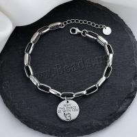 Bracelets en argent sterling, Argent sterling 925, avec 1.18inch chaînes de rallonge, bijoux de mode & pour femme, protéger l'environnement, sans nickel, plomb et cadmium, Longueur Environ 6.3 pouce, Vendu par PC