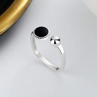 925 Sterling Silver Finger Rings Antique finish fashion jewelry & for woman & enamel nickel lead & cadmium free 7mm Sold By PC