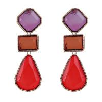 Hars Earring, Zinc Alloy, met Hars, mode sieraden & voor vrouw, nikkel, lood en cadmium vrij, 94x32mm, Verkocht door pair