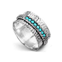 Anillo de Aleación de Zinc, con turquesa, Joyería & diverso tamaño para la opción & para mujer, libre de níquel, plomo & cadmio, Vendido por UD