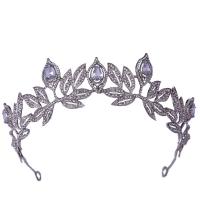 Tiaras, Cink ötvözet, -val Cubic cirkónium & Hegyikristály, platina színű bevont, a nő, nikkel, ólom és kadmium mentes, Belső átmérő:Kb 160mm, Által értékesített PC