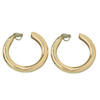 Zinc Alloy Earring Clip gold color plated fashion jewelry & for woman Sold By Pair