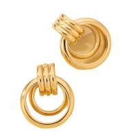 Zinc Alloy Oorbel clip, gold plated, mode sieraden & voor vrouw, 25x31mm, Verkocht door pair