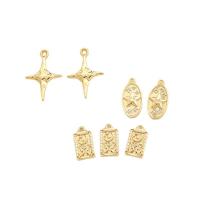 Messing hangers, met Cubic Zirconia, echt goud verguld, DIY & verschillende stijlen voor de keuze, gouden, Verkocht door PC