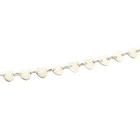 Rozsdamentes acélból készült ékszerek Chain, 304 rozsdamentes acél, Szív, DIY, az eredeti szín, 6x6.50x0.50mm, Által értékesített m