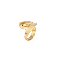 Acier titane bague, Motif géométrique, Plaqué or 18K, normes différentes pour le choix & pour femme, Taille:5-8, Vendu par PC