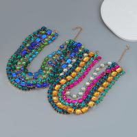 Collar de Aleación de Zinc, con 3.34inch extender cadena, Joyería & multicapa & para mujer, más colores para la opción, libre de níquel, plomo & cadmio, longitud aproximado 17.71 Inch, Vendido por UD