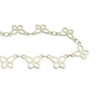 Acier inoxydable chaîne de bijoux, Acier inoxydable 304, papillon, DIY & creux, couleur originale, 10x14x0.50mm, Vendu par m