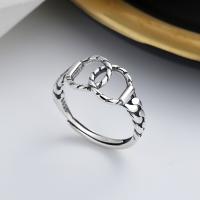 Bijoux de bague en argent sterling , Argent sterling 925, bijoux de mode & pour femme, protéger l'environnement, sans nickel, plomb et cadmium, 9mm, Vendu par PC