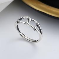 Sterling Silver Jewelry Finger Ring, 925 sterline d'argento, gioielli di moda & per la donna, assenza di nichel,piombo&cadmio, 6mm, Venduto da PC