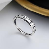 Sterling Silver smycken finger ring, 925 sterling silver, mode smycken & för kvinna, nickel, bly och kadmium gratis, 4mm, Säljs av PC