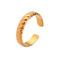 Stainless Steel Finger Ring 304 Stainless Steel plated fashion jewelry & for woman golden Sold By PC