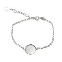 Acier inoxydable 304 pièce du bracelet, avec 4cm chaînes de rallonge, poli, DIY & unisexe, couleur originale, 12mm, Longueur Environ 18 cm, Vendu par PC