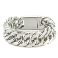 Stainless Steel smycken Armband, 316L rostfritt stål, polerad, mode smycken & Unisex, silver, Längd 23 cm, Säljs av PC