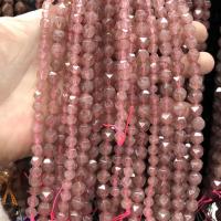 Prirodni kvarc nakit Beads, jagoda kvarc, uglađen, možete DIY & različite veličine za izbor & faceted, roze, Prodano Per Približno 38 cm Strand