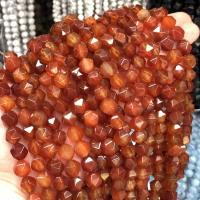 Naturlig röd agat pärlor, Red Agate, polerad, DIY & olika storlek för val & fasetterad, röd, Såld Per Ca 38 cm Strand