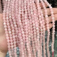 Φυσικό ροζ χαλαζία χάντρες, Rose Quartz, γυαλισμένο, DIY & διαφορετικό μέγεθος για την επιλογή & πολύπλευρη, ροζ, Sold Per Περίπου 38 cm Strand