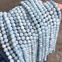 Gemstone šperky Korálky, Akvamarín, Kolo, lesklý, DIY & různé velikosti pro výběr, sea ​​blue, Prodáno za Cca 38 cm Strand