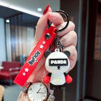 Zinc Alloy Key Lås, Blød PVC, med Zinc Alloy, Panda, Nuttet & multifunktionelle & Unisex, flere farver til valg, 42x55mm, Solgt af PC