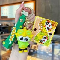 Zinc Alloy Key Clasp Soft PVC with Zinc Alloy Panda cute & multifunctional & Unisex Sold By PC