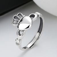 925 Sterling Silver Finger Rings Antique finish fashion jewelry & for woman nickel lead & cadmium free 12mm Sold By PC