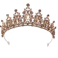 Diadema, lega in zinco, placcato, per la donna & con strass, nessuno, assenza di nichel,piombo&cadmio, Diametro interno:Appross. 145.00mm, Venduto da PC