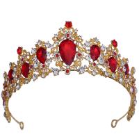 Bridal Tiaras Zinc Alloy plated for woman & with rhinestone nickel lead & cadmium free Inner Approx 160mm Sold By PC