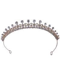 Diadema, lega in zinco, placcato, per la donna & con strass, nessuno, assenza di nichel,piombo&cadmio, Diametro interno:Appross. 150mm, Venduto da PC