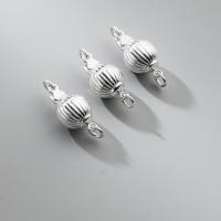 925 Sterling Silber Bajonettverschluss, DIY, Silberfarbe, 15.50x8mm, verkauft von PC