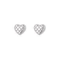 925 Sterling Sølv Stud Earring, Heart, sølvfarvet forgyldt, mode smykker & for kvinde, 5x5mm, Solgt af par