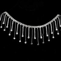 Decorative Tassel Rhinestone with Zinc Alloy 60mm Sold By Yard