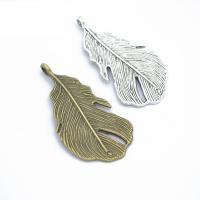 Cink Alloy Leaf Privjesci, List, pozlaćen, možete DIY & šupalj, više boja za izbor, nikal, olovo i kadmij besplatno, 48x24mm, Prodano By PC