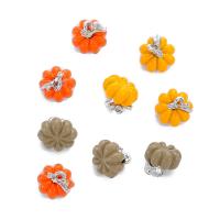 Zinc Alloy Pendants Pumpkin painted Halloween Design & DIY nickel lead & cadmium free Sold By PC