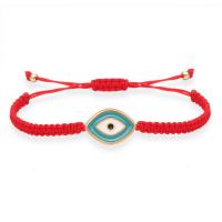 Mal pulsera ojo, aleación de zinc, con cordón poliéster, Ajustable & para mujer, más colores para la opción, libre de níquel, plomo & cadmio, longitud aproximado 16 cm, Vendido por UD