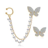 Trendy ear cuffs, Zinc Alloy, met Plastic Pearl, plated, mode sieraden & verschillende stijlen voor de keuze & voor vrouw & met strass, meer kleuren voor de keuze, Verkocht door PC