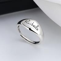 Sterling Silver Jewelry Finger Ring, 925 sterline d'argento, gioielli di moda & per la donna, assenza di nichel,piombo&cadmio, 8mm, Venduto da PC