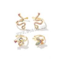 Pendientes Ear Cuff, metal, diferentes estilos para la opción & micro arcilla de zirconia cúbica & para mujer, libre de níquel, plomo & cadmio, Vendido por UD