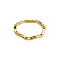 Anillo de dedo de Titantium Acero, Partículas de acero, chapado, Joyería & diverso tamaño para la opción & para mujer, dorado, Vendido por UD